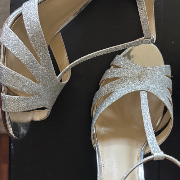Betsey Johnson Blue by Betsey Johnson Silver Glitter Heels - Picture 2 of 7